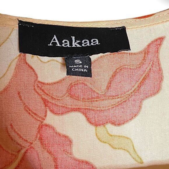 Aakaa (S) Pink Floral Printed Wrap Dress - Picture 4 of 4